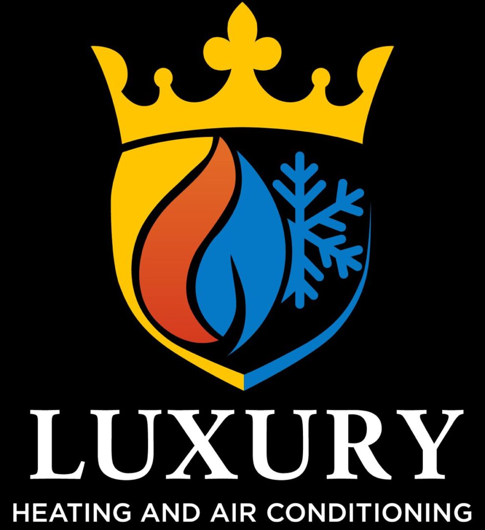 Luxury logo with crown, flame, and snowflake motifs.