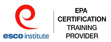Logo and text for a certification training program.